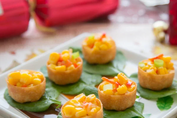 Thai Corn, Chilli & Lime Croustades