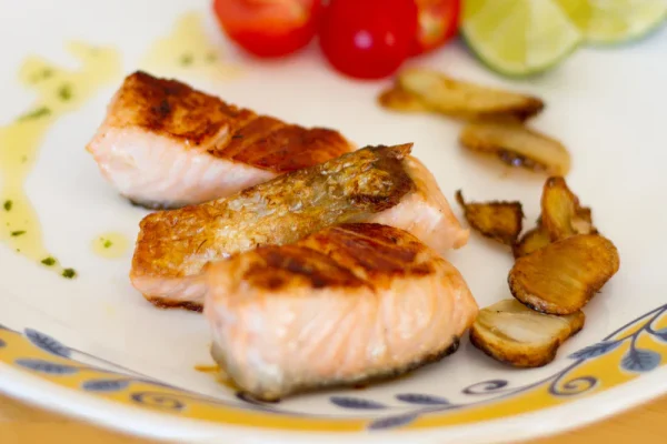 Pan Fried Salmon Fillets Infused With Mulling Spices